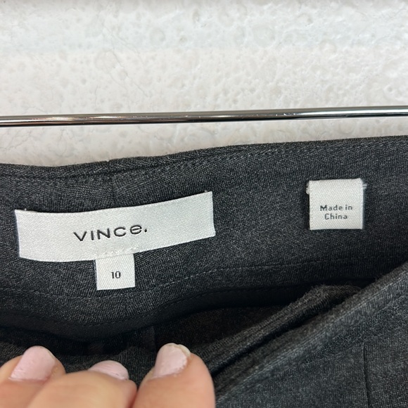Vince Crop Stretch Knit Trousers in Charcoal Gray 10 - Picture 4 of 7